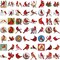 50PCS Red Cardinalis Birds Stickers, Realistic Waterproof Northern Cardinal Stickers Red Bird(Rbird)